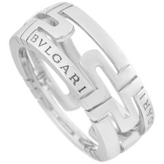 Bvlgari Parentesi Bague en or blanc 18 carats ajourée