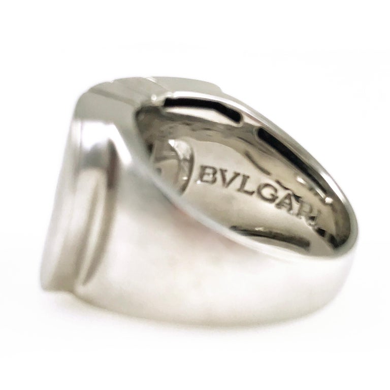 White Gold Bvlgari Parentesi Ring In Good Condition For Sale In Palm Desert, CA