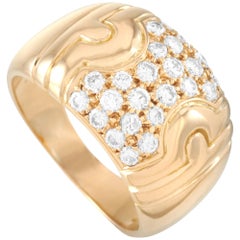 Bvlgari Parentesi 18 Karat Yellow Gold Diamond Ring