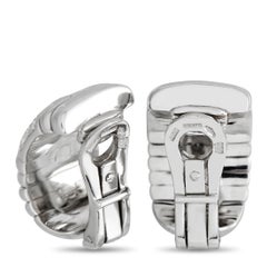 Bvlgari Parentesi 18K White Gold 0.50ct Diamond Clip-On Earrings