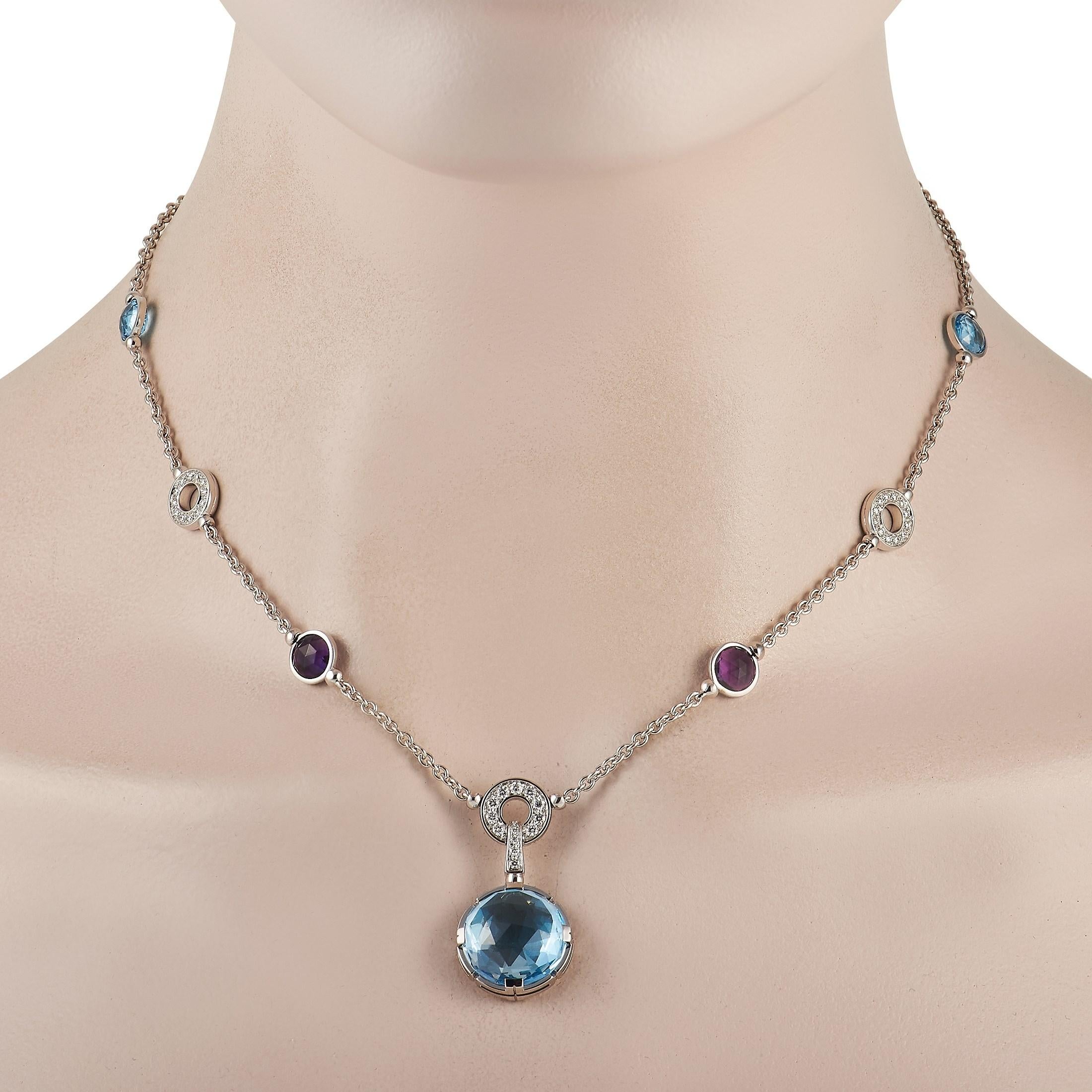 bvlgari necklace blue