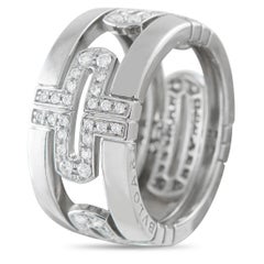 Bvlgari Parentesi 18K White Gold 0.72ct Diamond Ring BV10-012226
