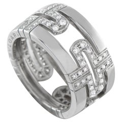 Bvlgari Parentesi 18K White Gold 0.72ct Diamond Ring BV10-012226