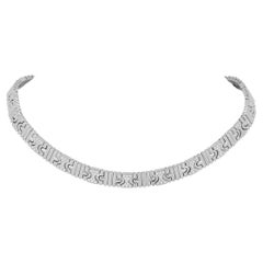 Bvlgari Parentesi 18K White Gold 0.85 Ct Diamond Necklace