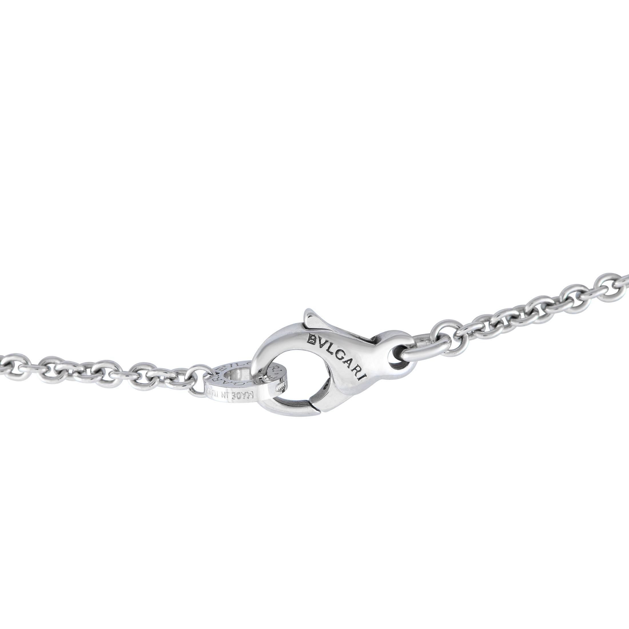 Round Cut Bvlgari Parentesi 18K White Gold 1.20ct Diamond Necklace BV10-121323