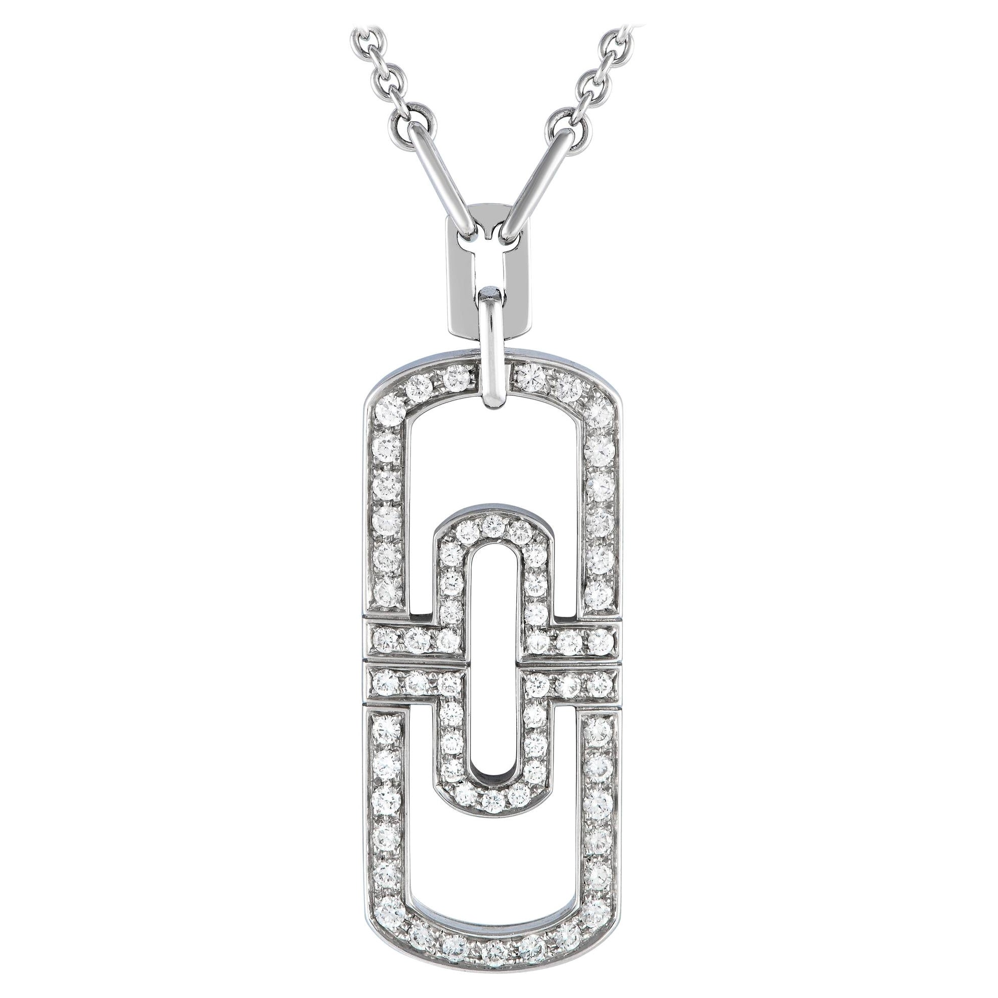 Bvlgari Parentesi Halskette aus 18 Karat Weißgold mit 1,20 Karat Diamanten BV10-121323