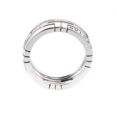 Bvlgari Parentesi 18 Karat White Gold Band Ring