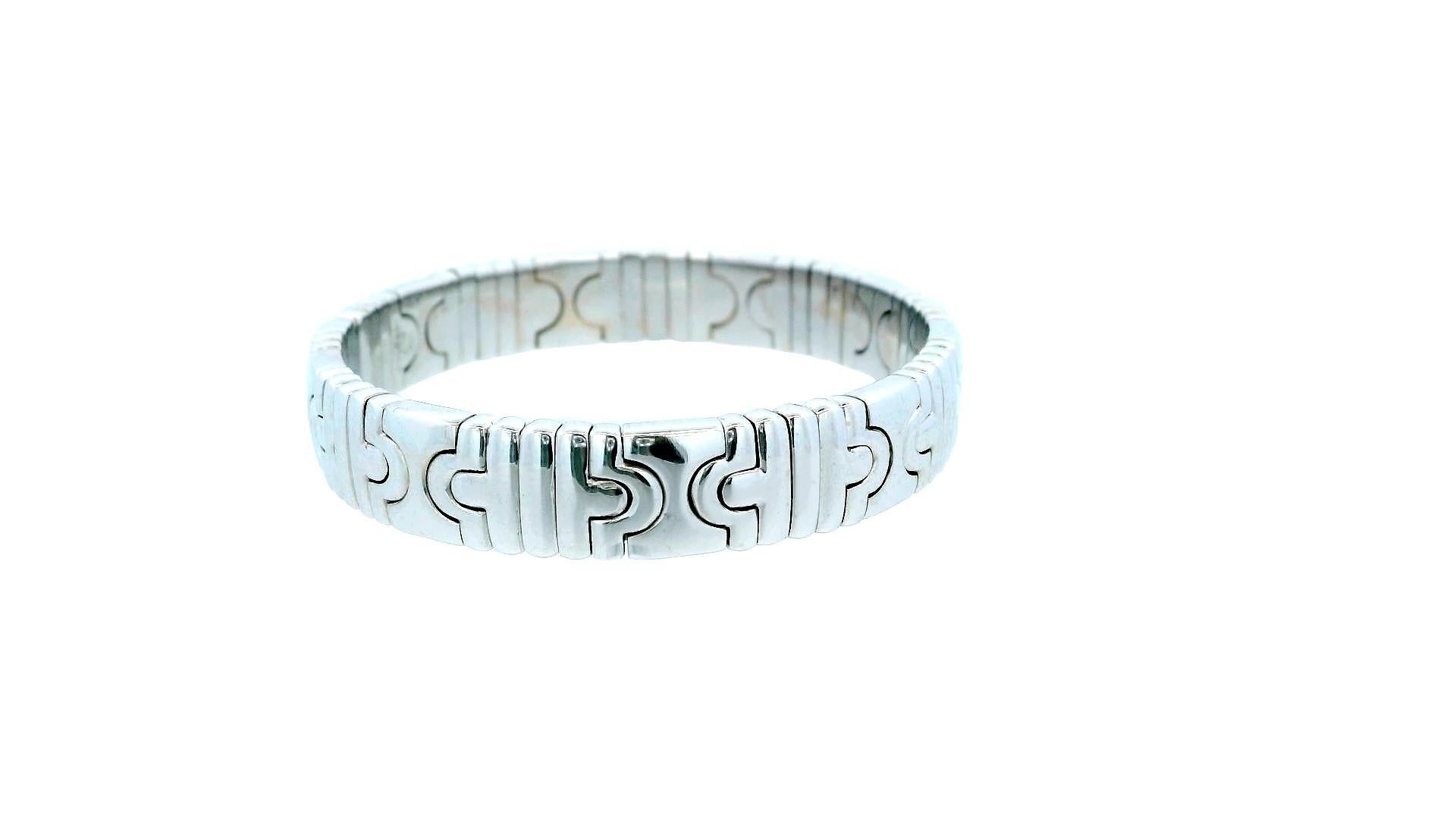 Bvlgari Parentesi Pulsera de oro blanco de 18 quilates en Excelente estado para la venta en Great Neck Plaza, NY