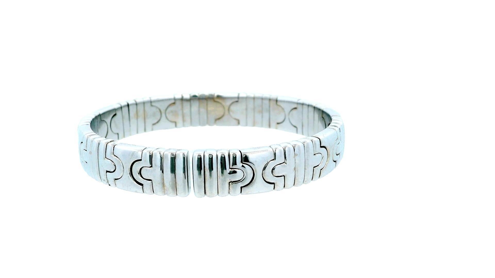 De las mujeres Bvlgari Parentesi Pulsera de oro blanco de 18 quilates en venta