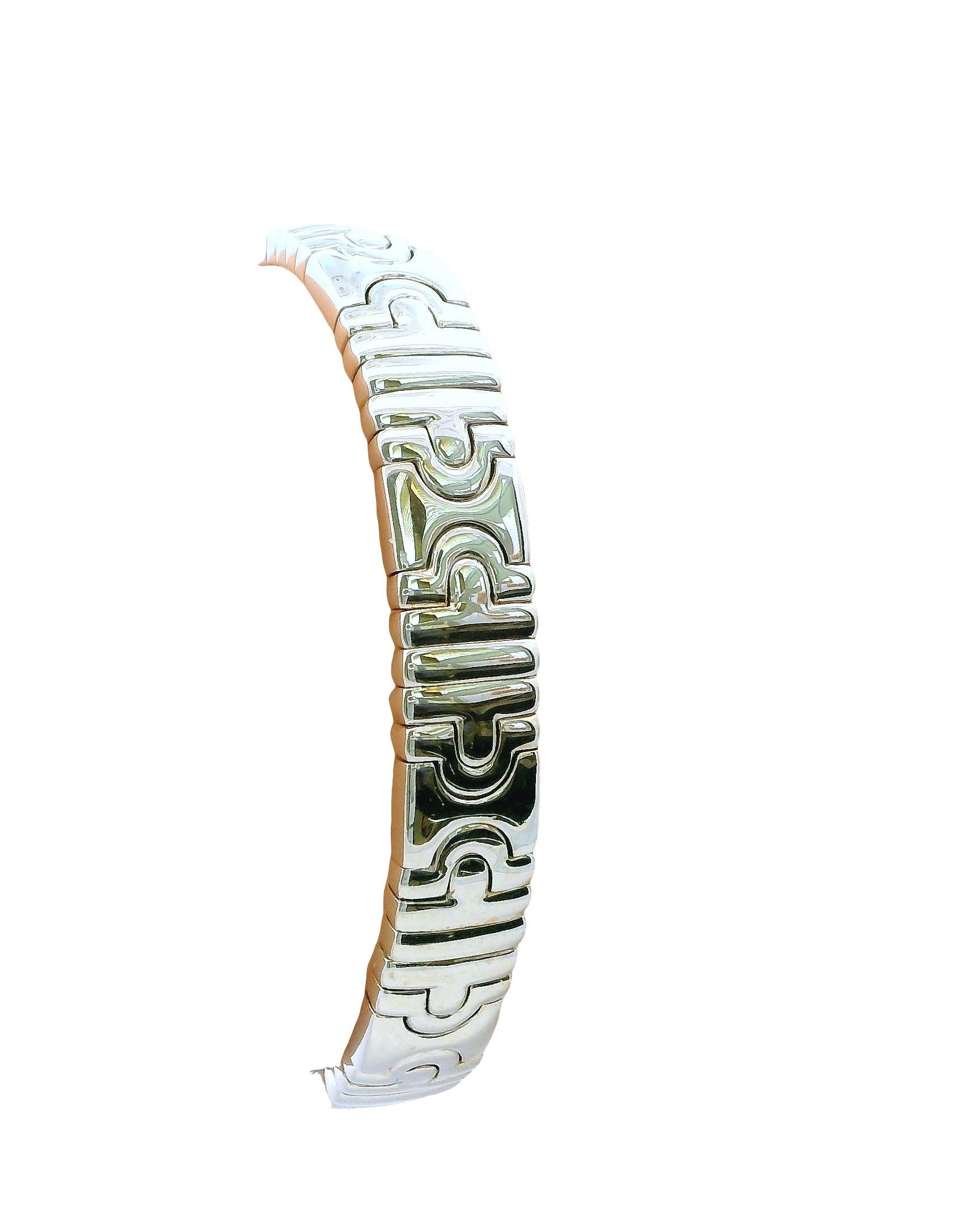 Bracciale Bvlgari Parentesi in oro bianco 18 carati in vendita 2