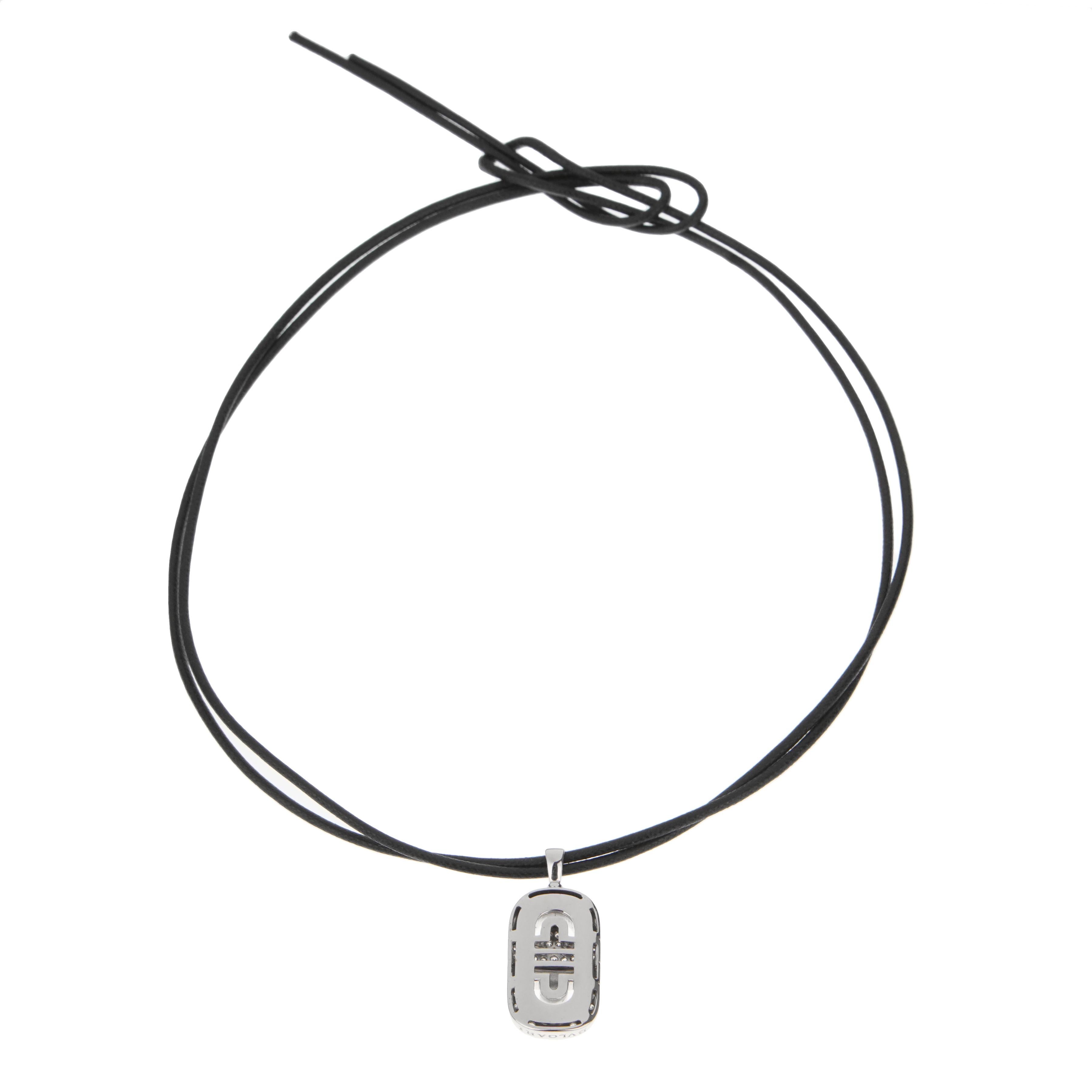 Bvlgari Parentesi Collana con diamanti in oro bianco 18 carati In condizioni ottime in vendita a Feasterville, PA