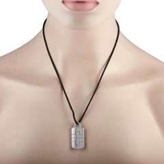 Bvlgari Parentesi 18k White Gold Silk Cord Necklace