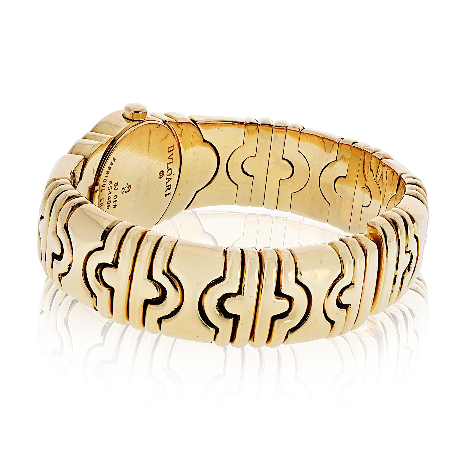 Montre Bvlgari Parentesi en or jaune 18 carats BJ 01 H54486 Excellent état - En vente à New York, NY