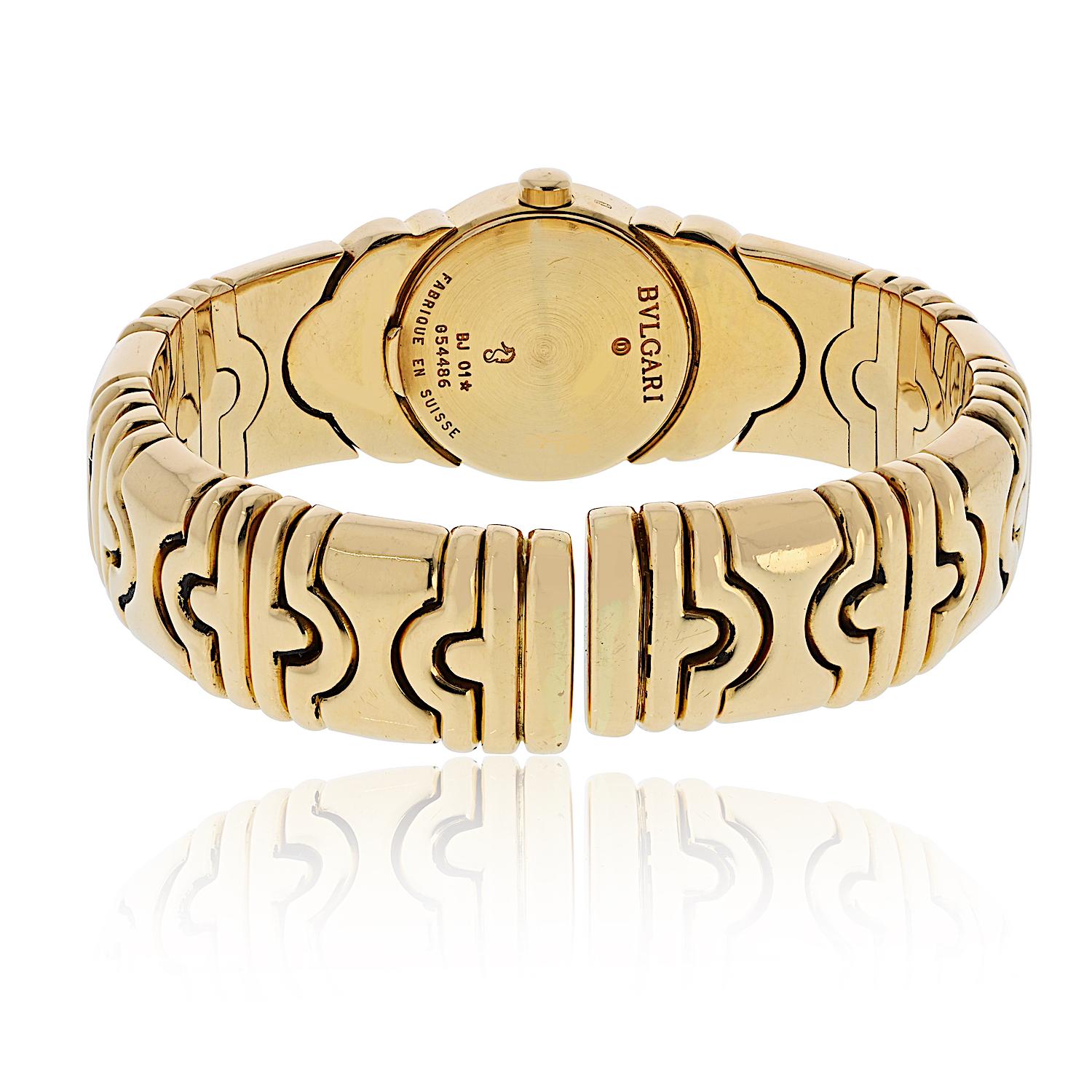 Montre Bvlgari Parentesi en or jaune 18 carats BJ 01 H54486 Pour femmes en vente