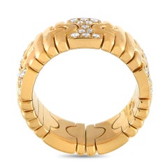 Bvlgari Parentesi 18 Karat Yellow Gold Diamond Ring