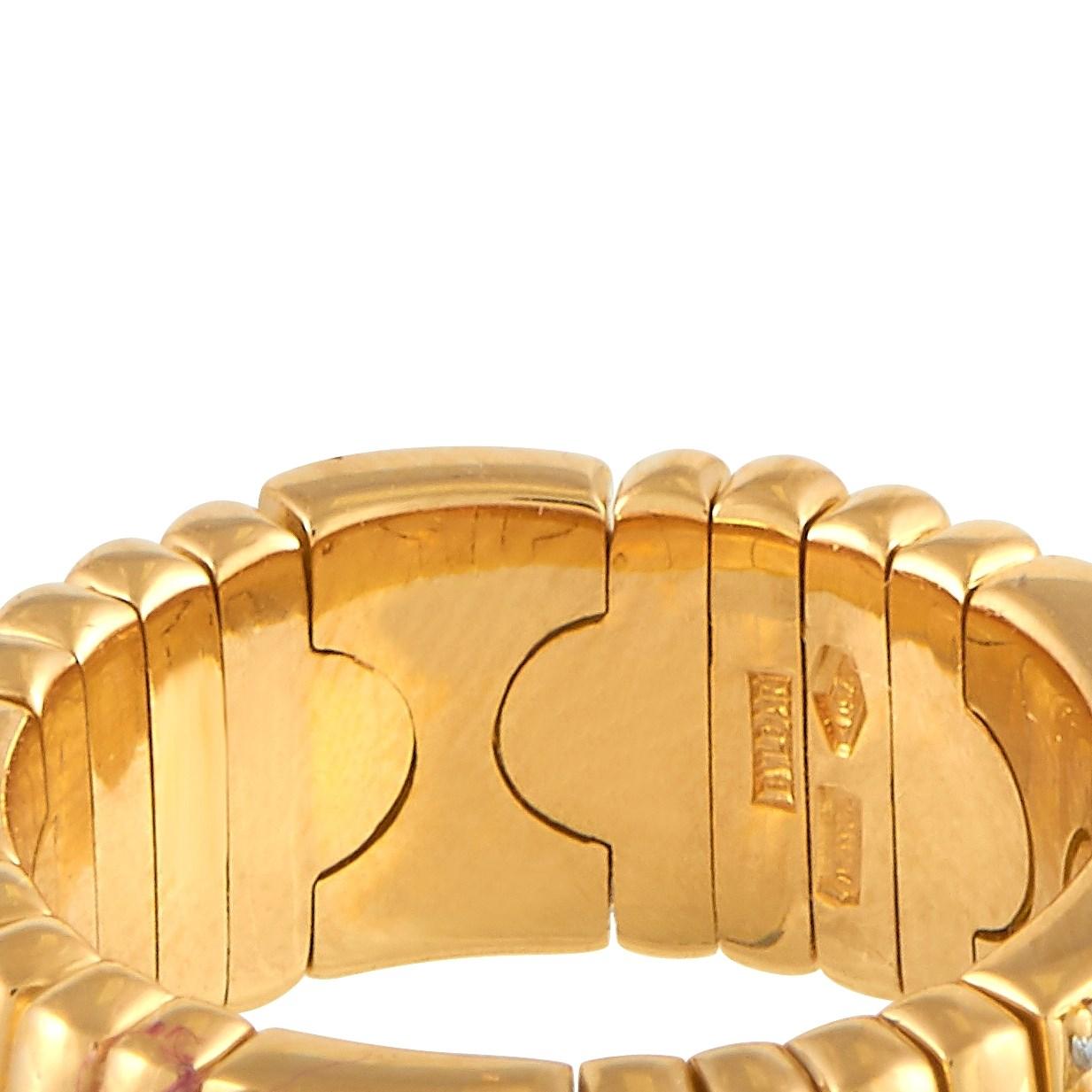 Women's Bvlgari Parentesi 18 Karat Yellow Gold Diamond Ring