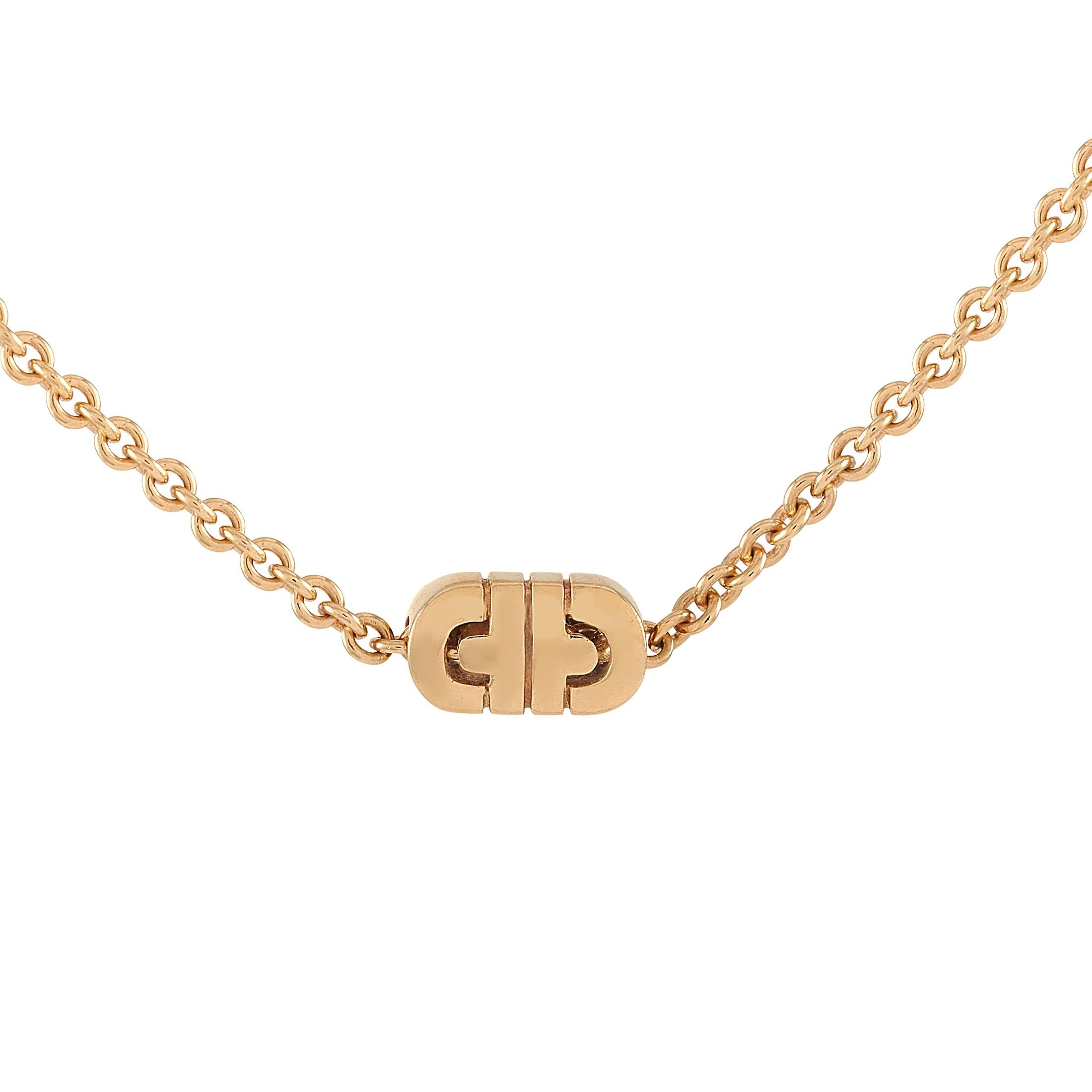 Bvlgari Parentesi 18 Karat Yellow Gold Necklace In Excellent Condition In Southampton, PA