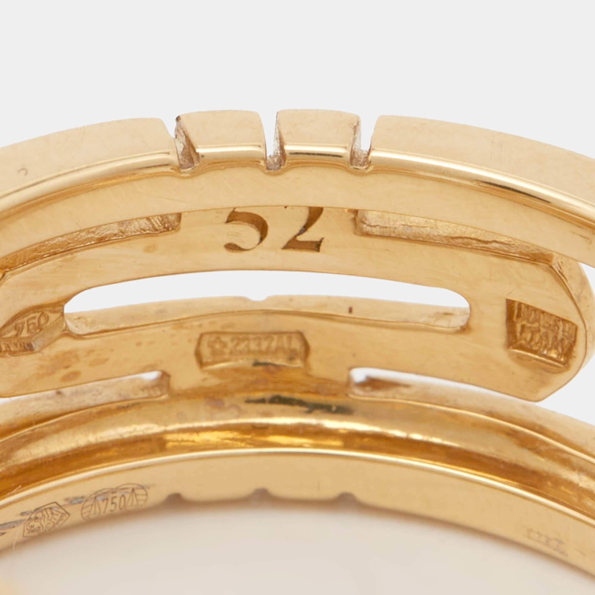 Bvlgari Parentesi 18k Yellow Gold Ring Size 52 2