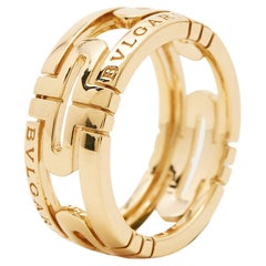 Bvlgari Parentesi 18k Yellow Gold Ring Size 52