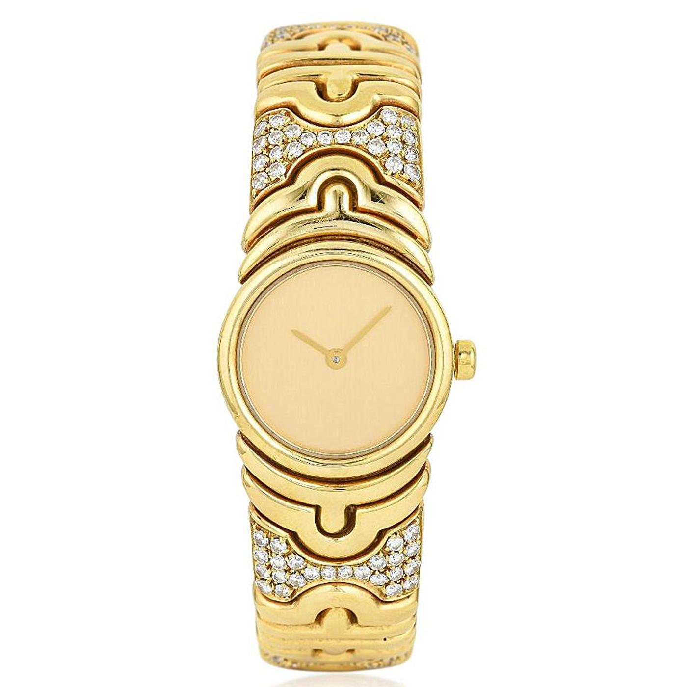 Bvlgari Parentesi BJ-01 Sterile Dial 18 Karat Yellow Gold Diamond Ladies Watch For Sale 1