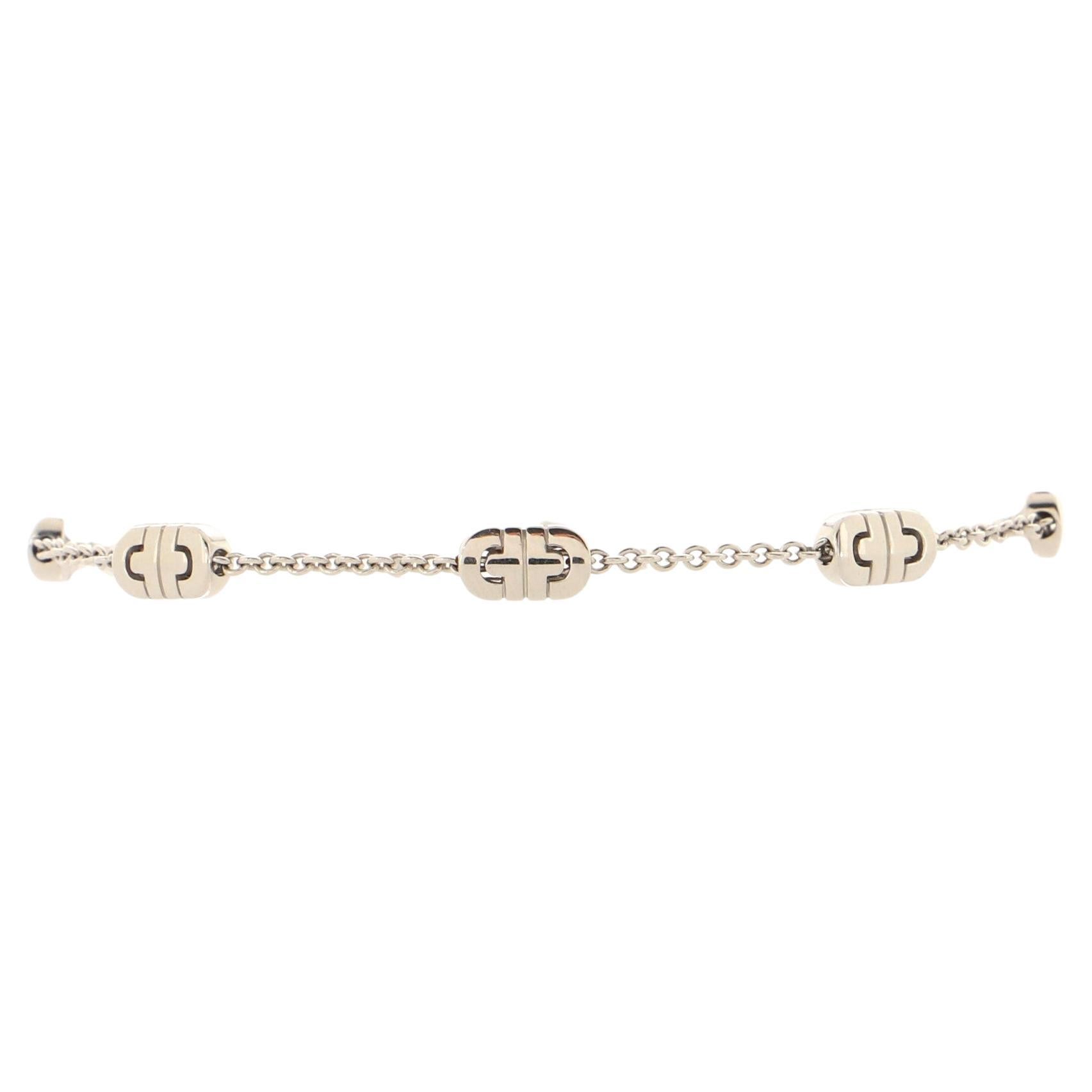 Bvlgari Parentesi Chain Link Bracelet 18k White Gold