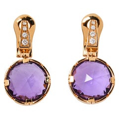 Bvlgari Parentesi Cocktail Amethyst Diamant 18K Rose Gold Ohrringe