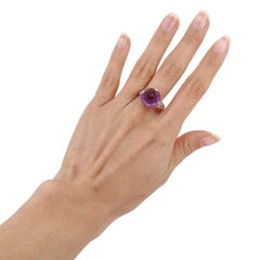 Bvlgari Parentesi Cocktail Ring en or 18kt avec améthyste et diamants