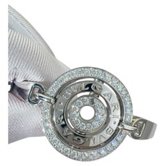 Bvlgari Parentesi Collection 18K White Gold Bangle Bracelet, Size 18