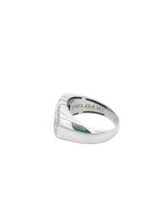 Bvlgari Parentesi Diamond 18k White Gold Ring Sz 7