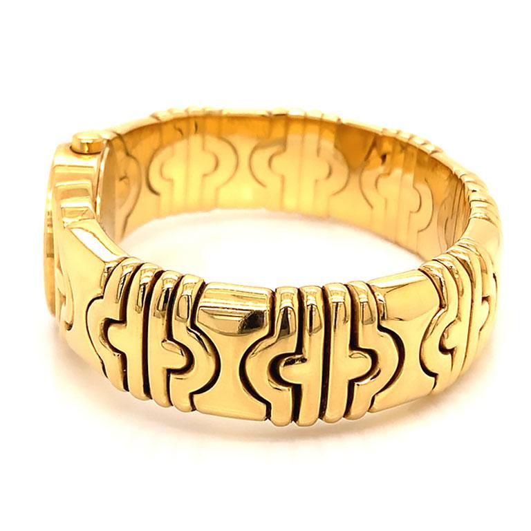 Bvlgari Parentesi Montre-bracelet Parentesi en or jaune 18 carats et diamants, réf. BJ01 Pour femmes en vente