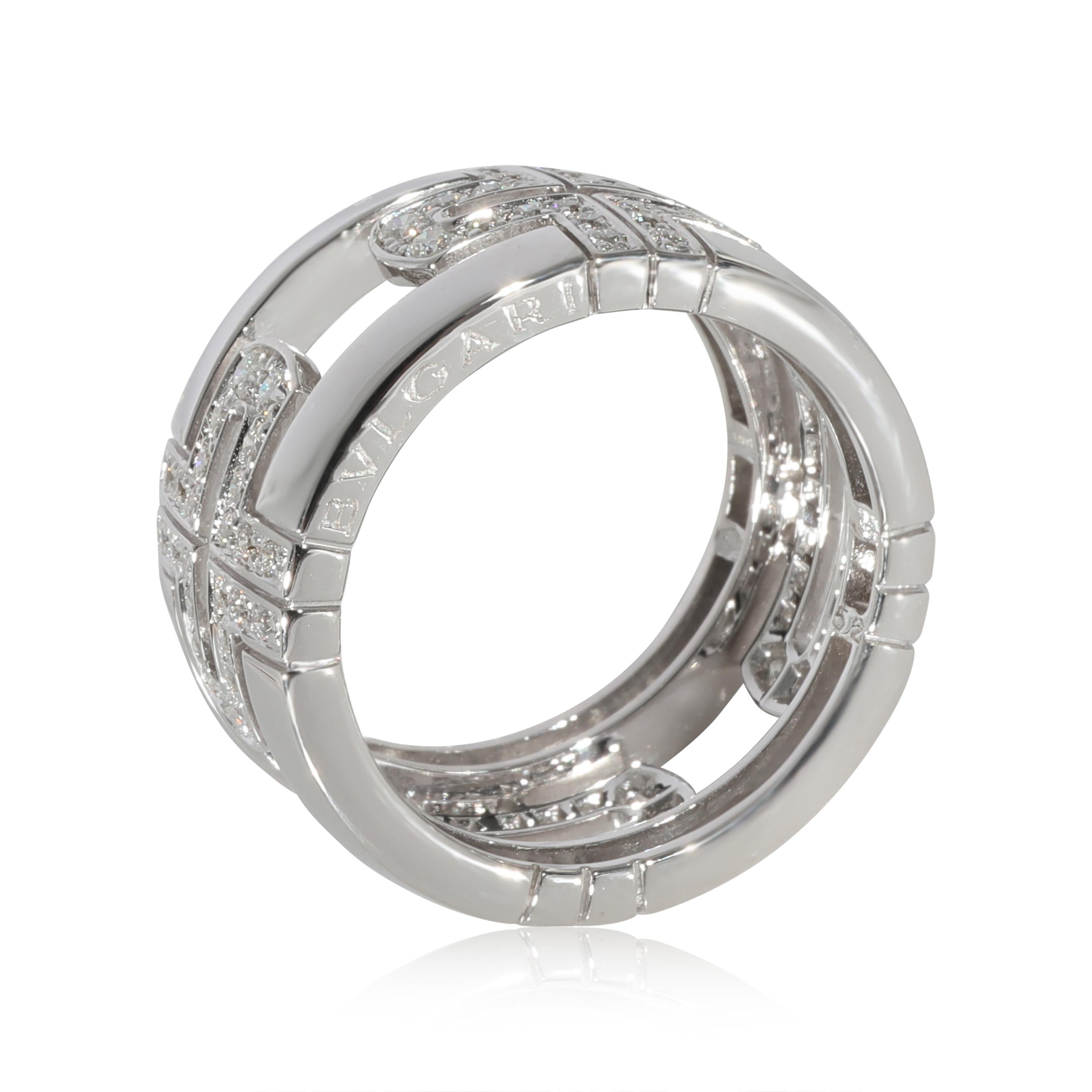 Anillo de diamantes Bvlgari Parentesi de oro blanco de 18 quilates 0,50 qt 1