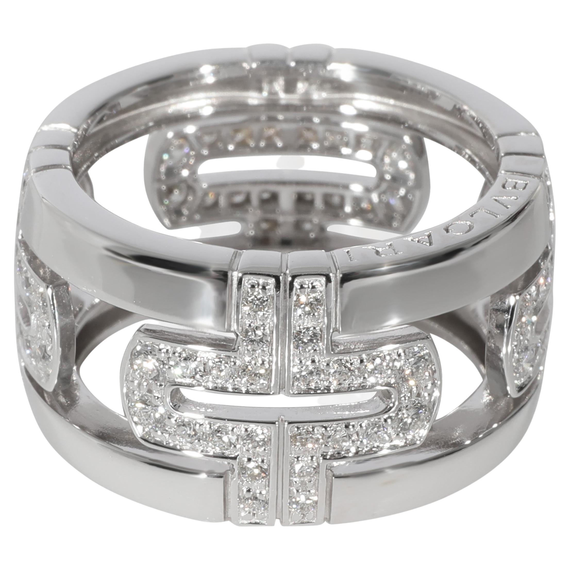 Anillo de diamantes Bvlgari Parentesi de oro blanco de 18 quilates 0,50 qt