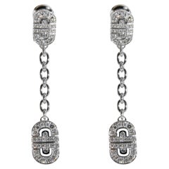 BVLGARI Parentesi Diamond Earrings in 18k White Gold 1.15 CTW