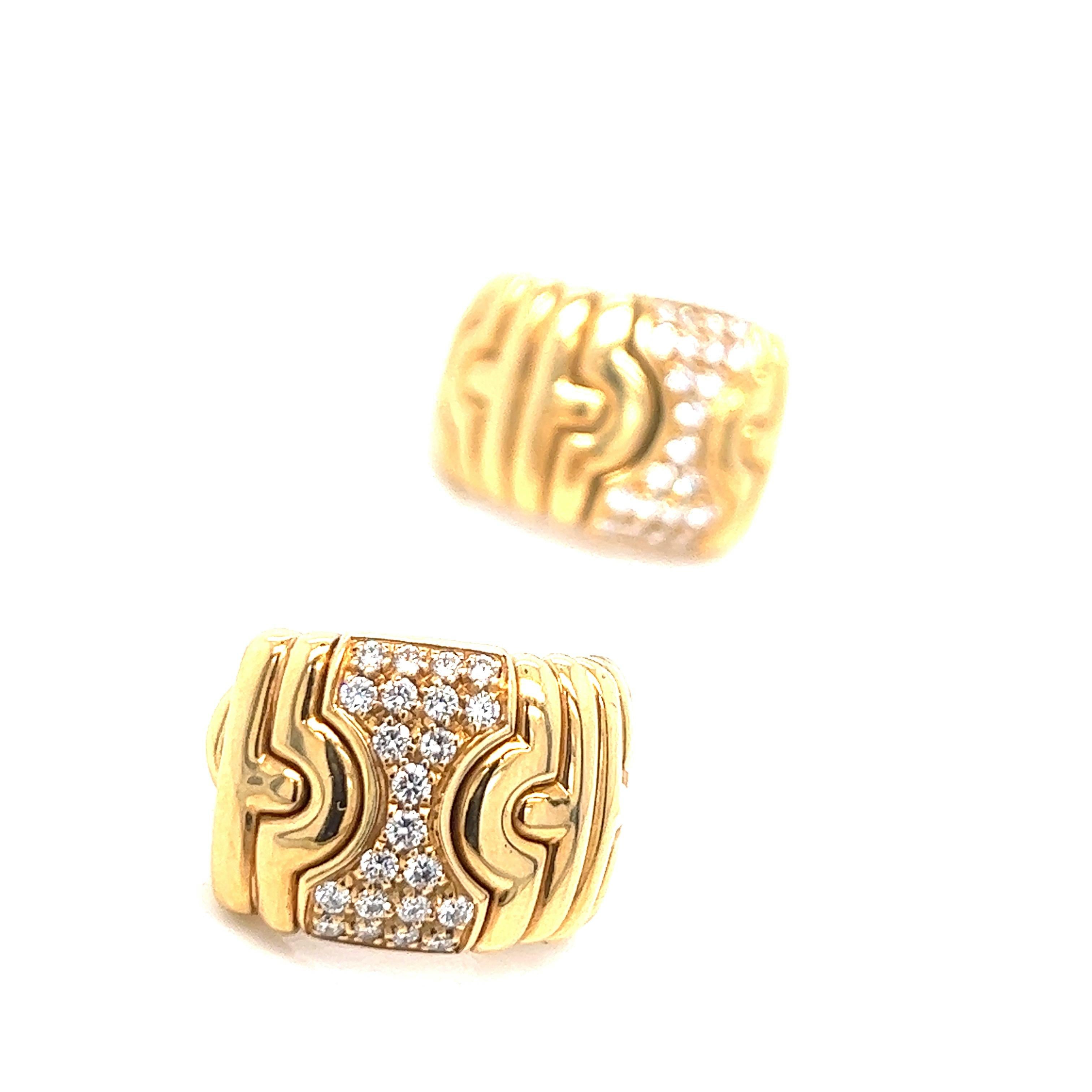 Bvlgari Parentesi Diamant-Ohrclips aus Gold (Rundschliff)