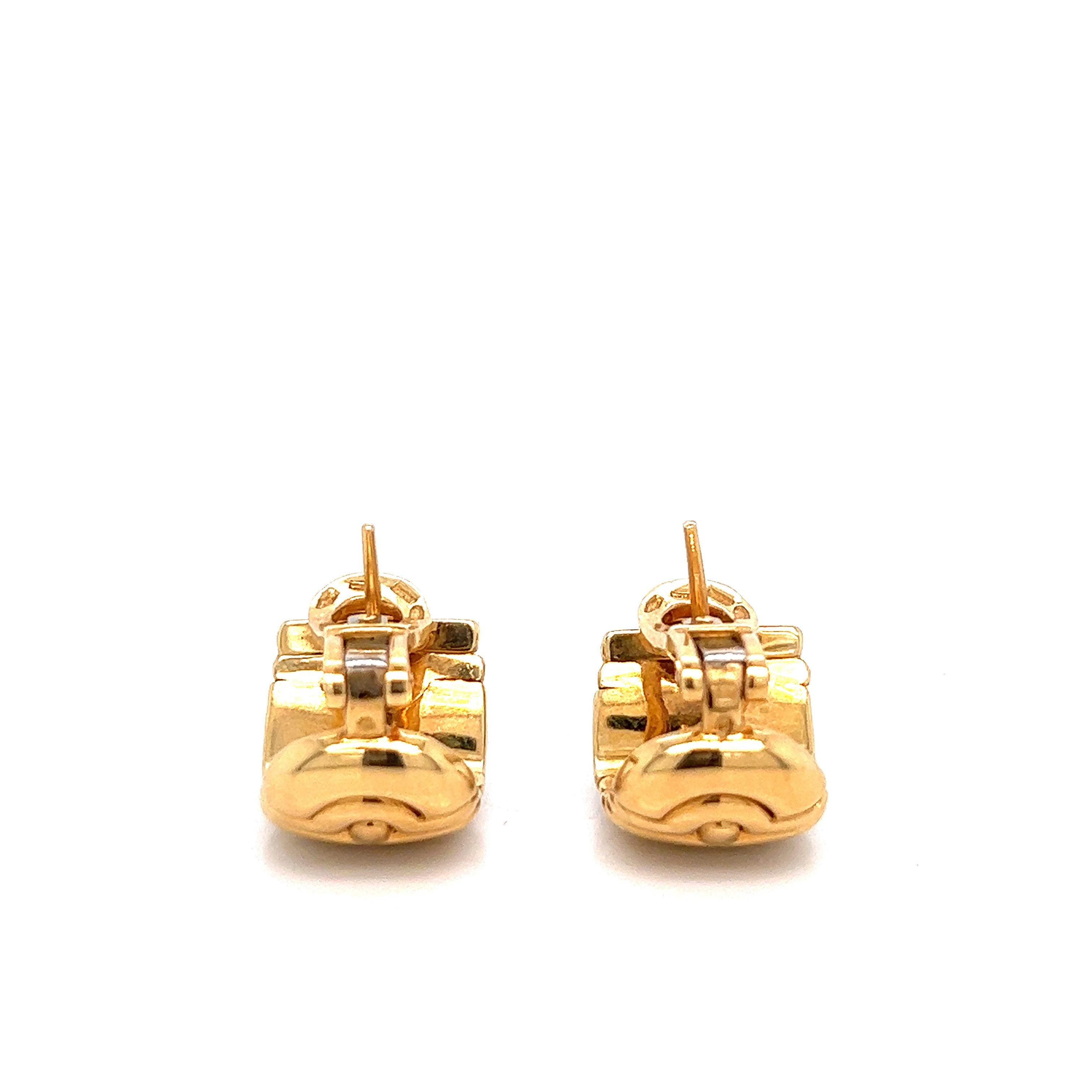 Bvlgari Parentesi Diamant-Ohrclips aus Gold im Zustand „Hervorragend“ in New York, NY