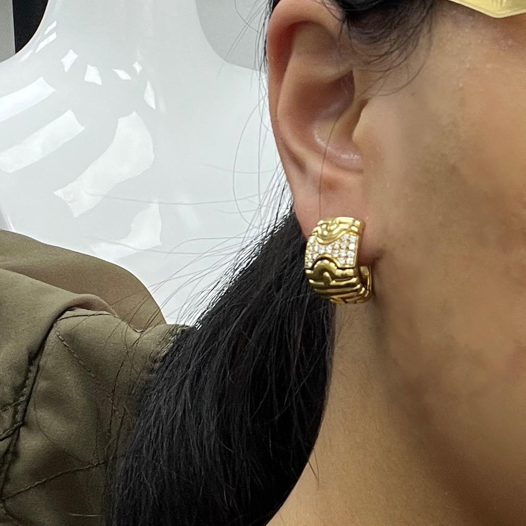 Bvlgari Parentesi Diamant-Ohrclips aus Gold Damen