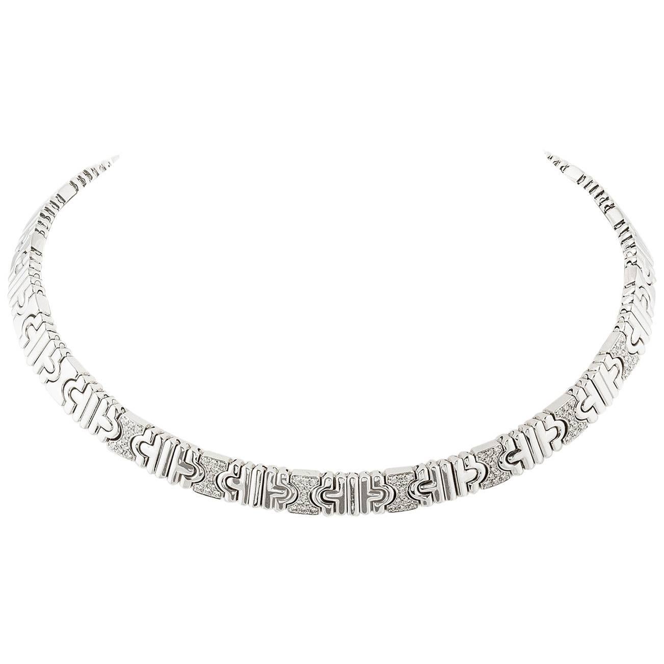 bvlgari parentesi diamond necklace