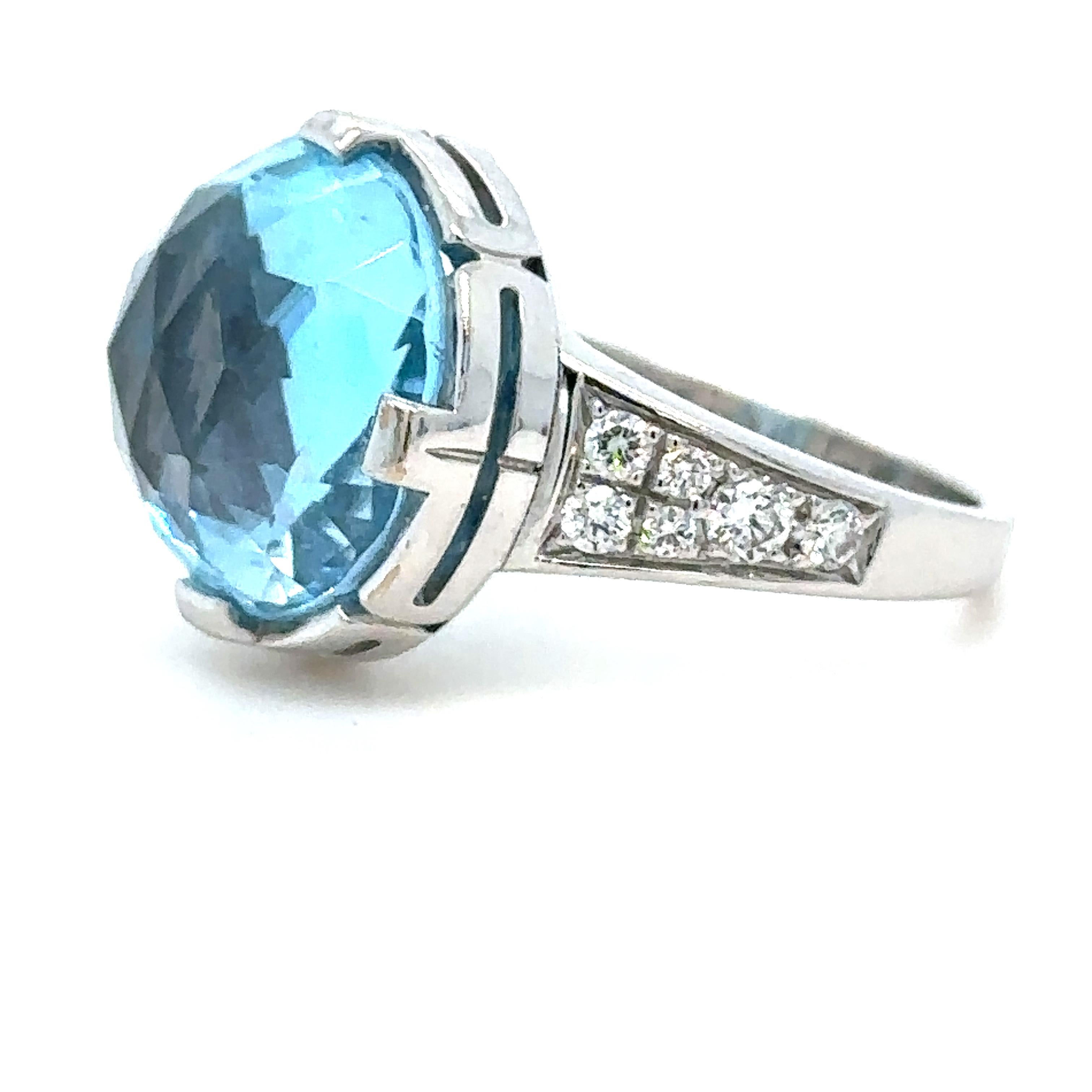 Women's Bvlgari Parentesi Diamond Topaz Cocktail Ring For Sale