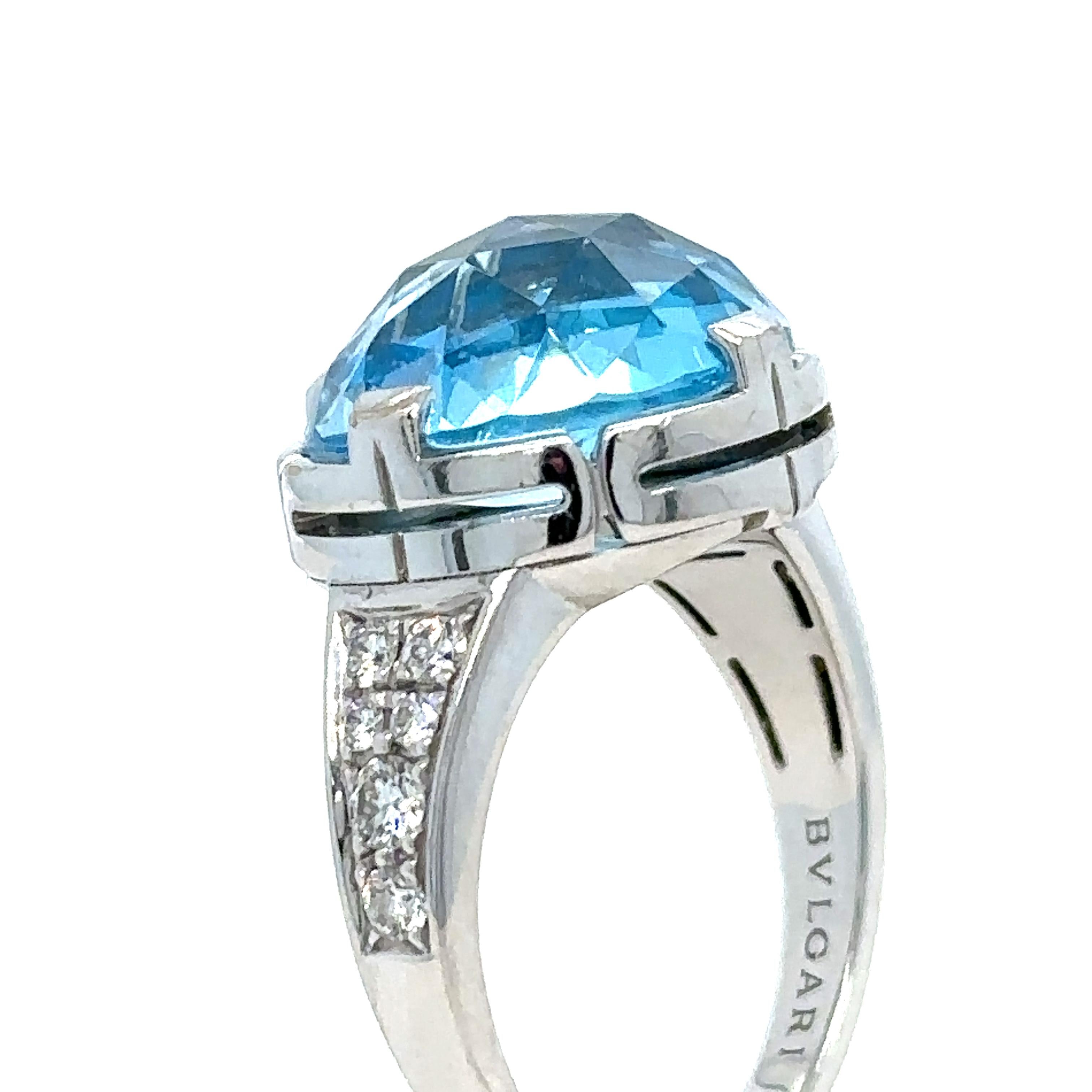 Bvlgari Parentesi Diamond Topaz Cocktail Ring 3