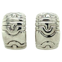 Bvlgari Parentesi Earrings in 18 Karat White Gold