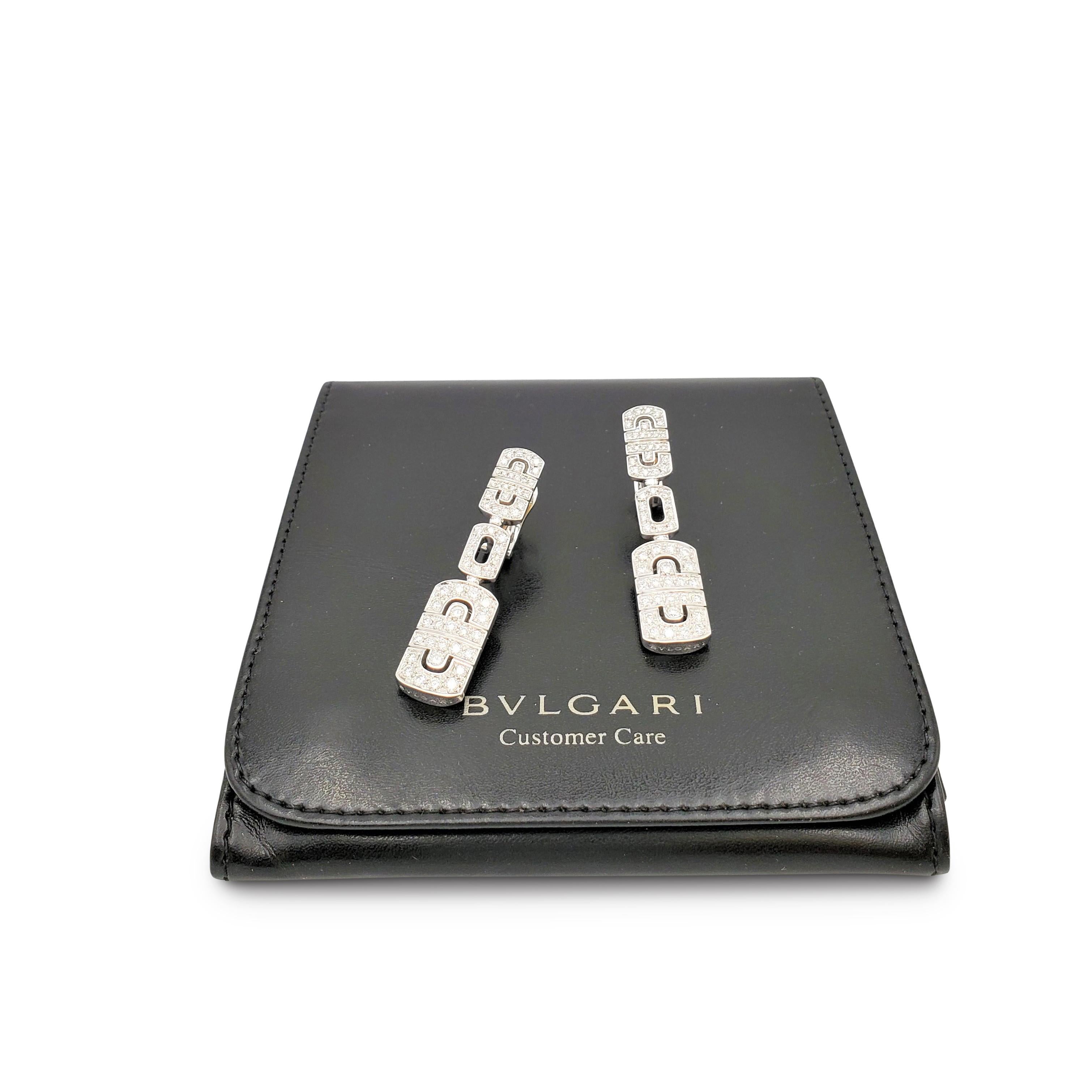 Women's Bvlgari 'Parentesi' Gold and Diamond Earrings