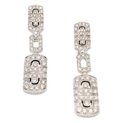 Bvlgari 'Parentesi' Gold and Diamond Earrings