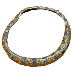 Bvlgari Parentesi Gold and Steel Necklace, circa 1980s