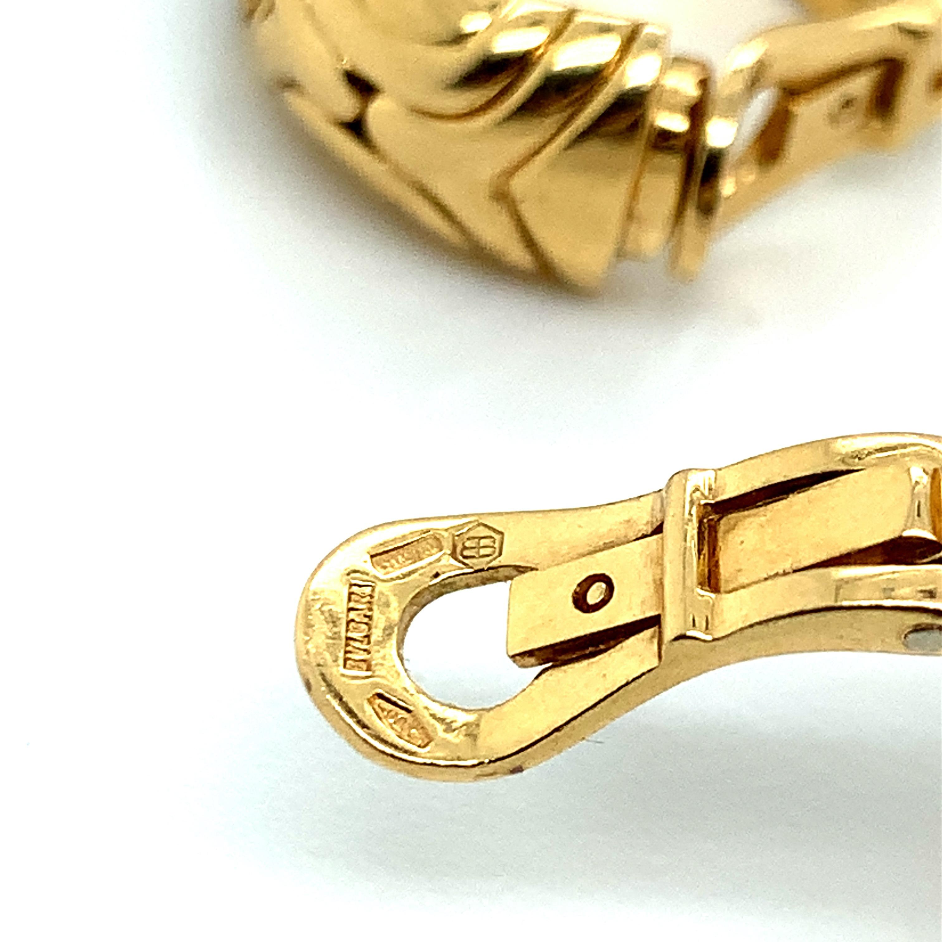 Women's Bvlgari Parentesi Gold Diamond Ear Clips