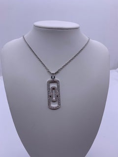 Bvlgari Parentesi Große Anhänger-Halskette - 18K Weißgold, Vollpavé-Diamanten