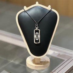 Bvlgari Parentesi Series Necklace, Stainless Steel with Diamond Inlay