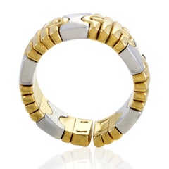 Bvlgari Parentesi Zweifarbiger Gold- und Stahlbandring
