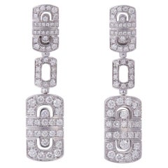 Bvlgari 'Parentesi' White Gold and Diamond Earrings