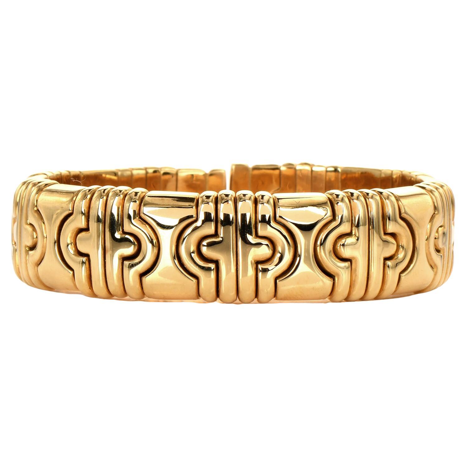 Bvlgari - Parenthèse - Bracelet manchette en or 18k en vente