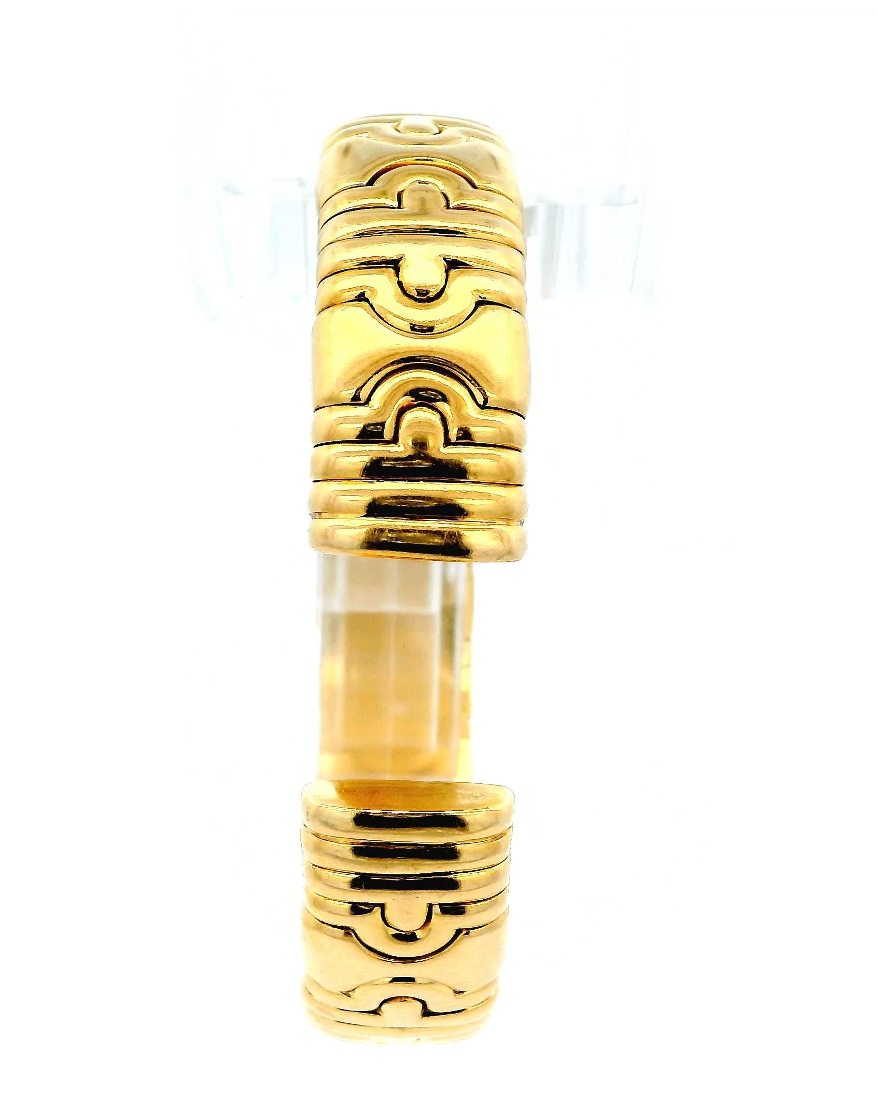 Manchette Bvlgari Parenthesis en or jaune 18k en vente 8
